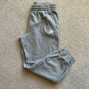 Nike Youth Heather Club Fleece Gray Jogger Sweatpants